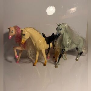 Lot Of 3 Vintage Barbie Horses rare charm school horse